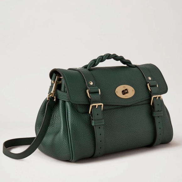 Mulberry 'Alexa' in Mulberry Green Heavy Grain Leather Bag - MSRP $1595 - NWT - Picture 3 of 7
